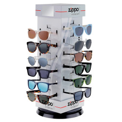 3T. Expositor con 24 gafas de sol «Zippo» UV400