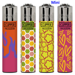 4T. Mini «Clipper» «FUNKY PATTERNS» Exp. 48 encendedores