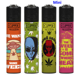 4T. Mini «Clipper» «GALAXY LEAVES» Exp. 48 encendedores