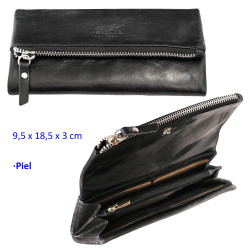 3T. Billetero señora Azul de piel