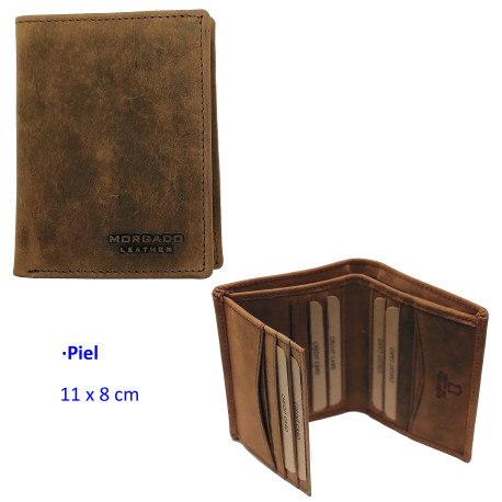 3T. Cartera caballero de piel