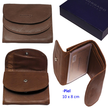 3T. Monedero Cuero de piel