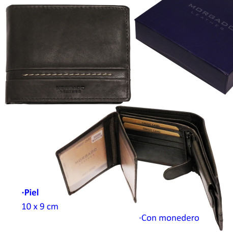 3T. Cartera Marrón de piel