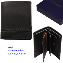 3T. Cartera Marrón de piel