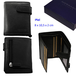 3T. Cartera Negra de piel