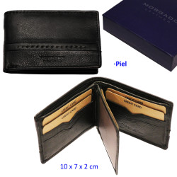 3T. Cartera Negra de piel