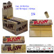 4T. «Raw» Connoisseur 1-1/4 + tips Expositor de 24 libritos de 50