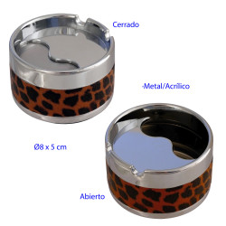 1T. Cenicero de mesa leopardo