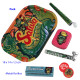 1T. Pack con bandeja, caja, grinder, papel, pipa y guardacigarro