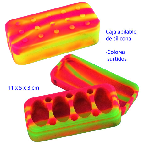 1T. Caja silicona colores surtidos