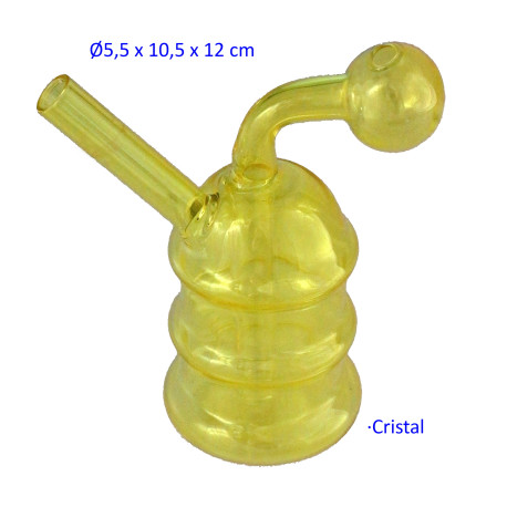 1T. 12 cm Bong de cristal amarillo