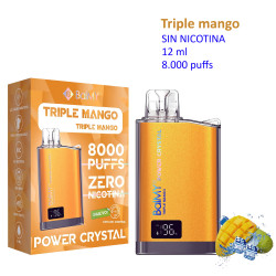 5T.  Triple Mango 0 mg. «BALMY POWER CRYSTAL» Vaper desechable