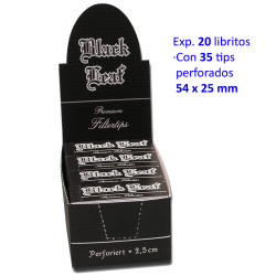 3T. Tips perforados para filtro «Black Leaf» Exp. con 20 libritos de 35 tips de 54x25 mm