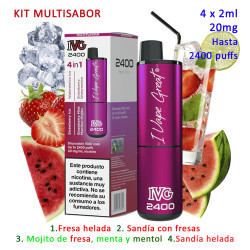 4T. Pink Edition 20 mg. «IVG 2400» Vaper desechable 4 en 1