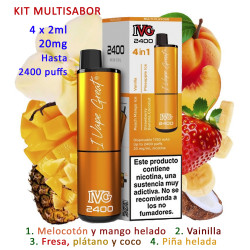 4T. Exotic Edition 20 mg. «IVG 2400» Vaper desechable 4 en 1