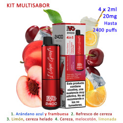 4T. Cherry Edition 20 mg. «IVG 2400» Vaper desechable 4 en 1