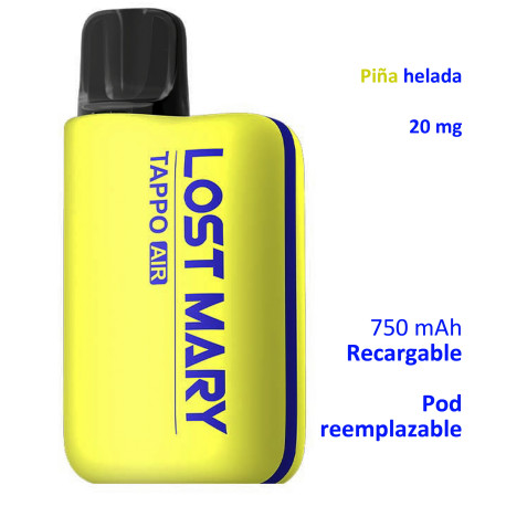 4T. Pineapple Ice 20 mg. «Lost Mary TAPPO» Kit recargable