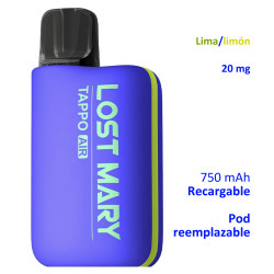 4T. Kit Lemon lime 20 mg. «Lost Mary TAPPO» recargable