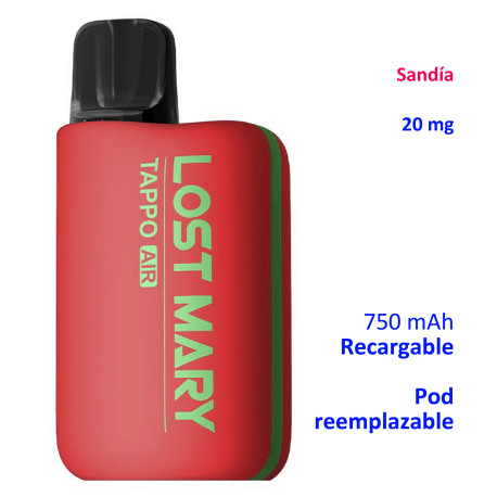 4T. Watermelon 20 mg. «Lost Mary TAPPO» Kit recargable