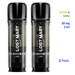 4T. Lemon lime 20 mg. «Lost Mary TAPPO» 2 pods recarga