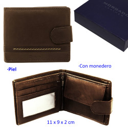 3T. Cartera  cuero de piel