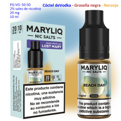 6T. 20 mg. Beach Day «MARYLIQ» Sales de nicotina
