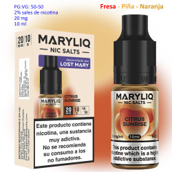 6T. 20 mg. Citrus Sunrise «MARYLIQ» Sales de nicotina