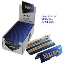 4T.  Rizla Papel de Liar Expositor BLUE 50 libritos con 50 hojas nº 8