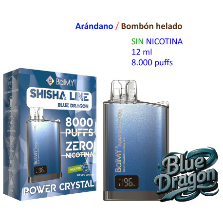 5T. Blue Dragon 0 mg. «BALMY POWER CRYSTAL» Vaper desechable