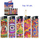 3T. Expositor con 50 encendedores piezo «Prof» hippie