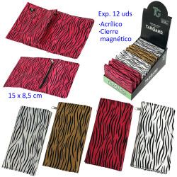 1T. Expositor con 12 bolsas «TG» Zebra para picadura de tabaco
