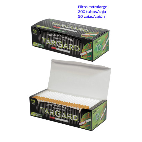 5T. 200 Tubos filtro extralargo (24 mm.) «TG». Cajón con 50 cajitas