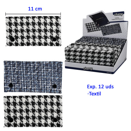 3T. Expositor con 12 bolsas para picadura de tabaco «Champ» Tweed