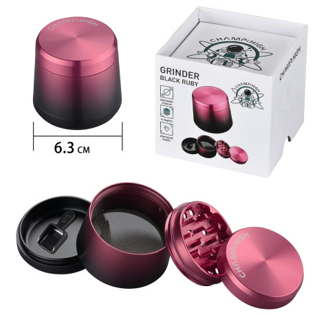 3T. Ø6,3 cm. Grinder de aluminio «Champ» ruby