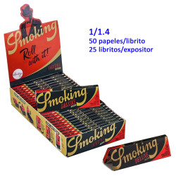 4T. Expositor con 25 libritos 1.1/4 «Smoking» de Luxe 2.0
