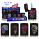 3T. Expositor con 20 encendedores jet flame «Prof» Skull lines