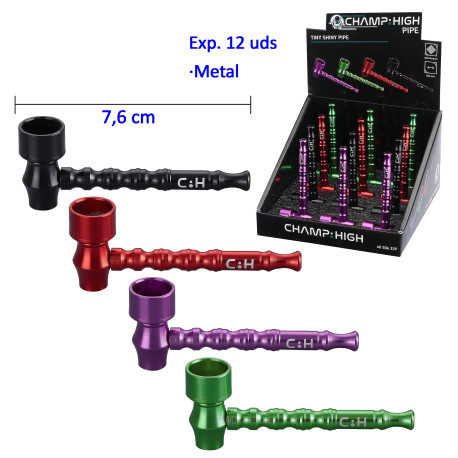 3T. Expositor con 12 pipas de metal 7,6 cm. «Champ»