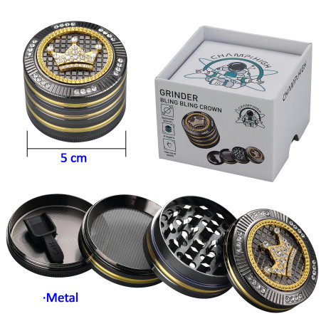 3T. Ø5 cm. Grinder de aluminio «Champ» bling bling crown