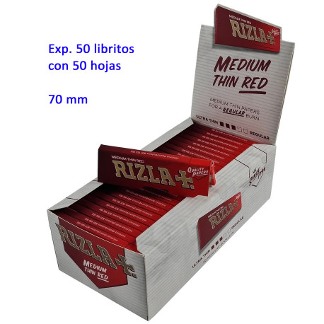 4T.  «Rizla» papel de liar expositor RED con 50 libritos nº 8