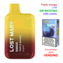 4T. «Elfbar Lost Mary 600» Triple Mango 0 mg. VENDING Vaper desechable