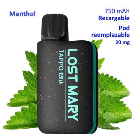 9T. Kit Menthol 20 mg. «Lost Mary TAPPO» recargable