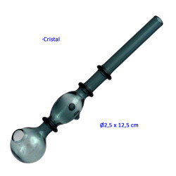 1T. 3T. 12,5 cm Pipa de cristal