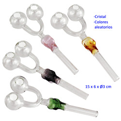 1T. 15 cm Pipa de cristal