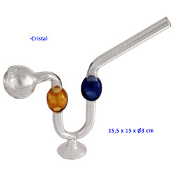 1T. 15,5 cm Pipa de cristal