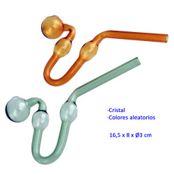 1T. 16,5 cm Pipa de cristal