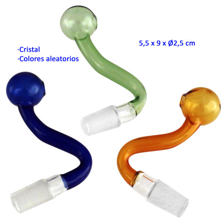 1T. 9 cm Pipa de cristal