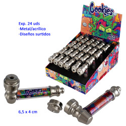 T. Expositor 24 Pipas metal  6,5 cm.