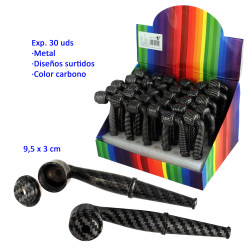 1T. Expositor con 30 pipas metal 9,5 cm