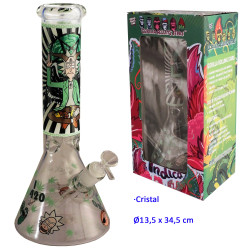 1T. 34,5 cm. Bong de cristal