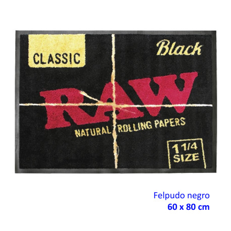 4T. «RAW» Felpudo negro 60 x 80 cm.